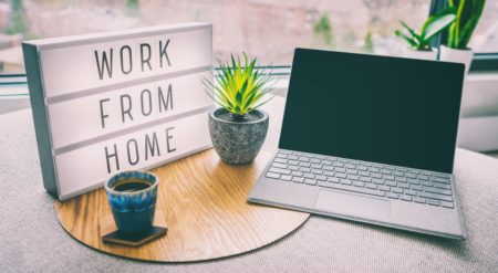 Working from home remote work concept
