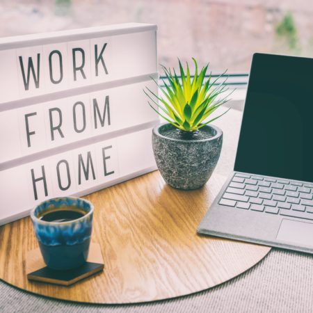 Working from home remote work concept